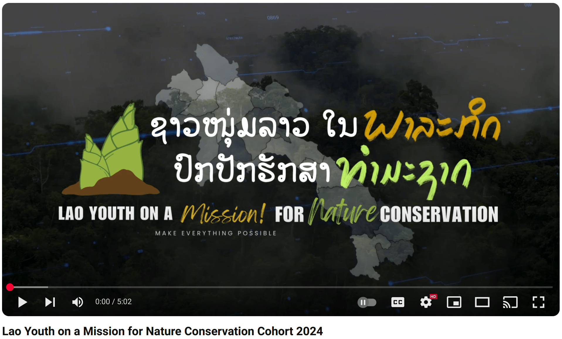 New Videos Published: Lao Youth On A Mission For Nature Conservation 